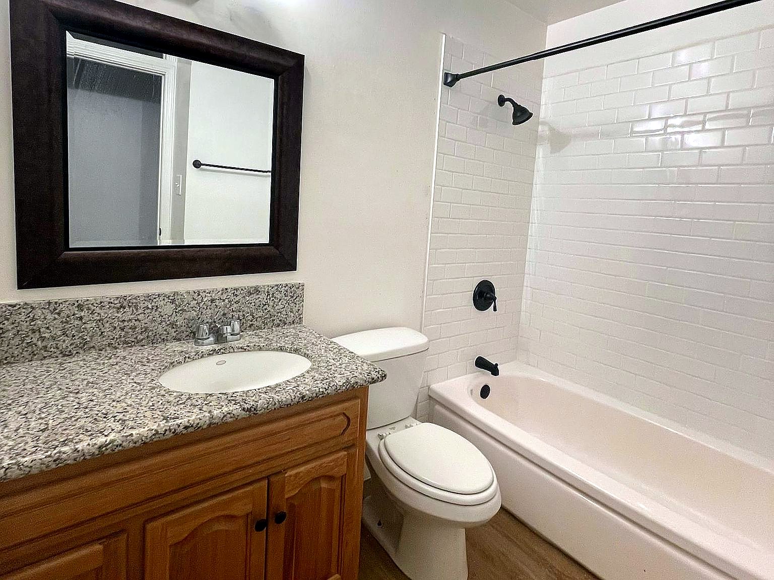 Updated bathroom with contemporary finishes